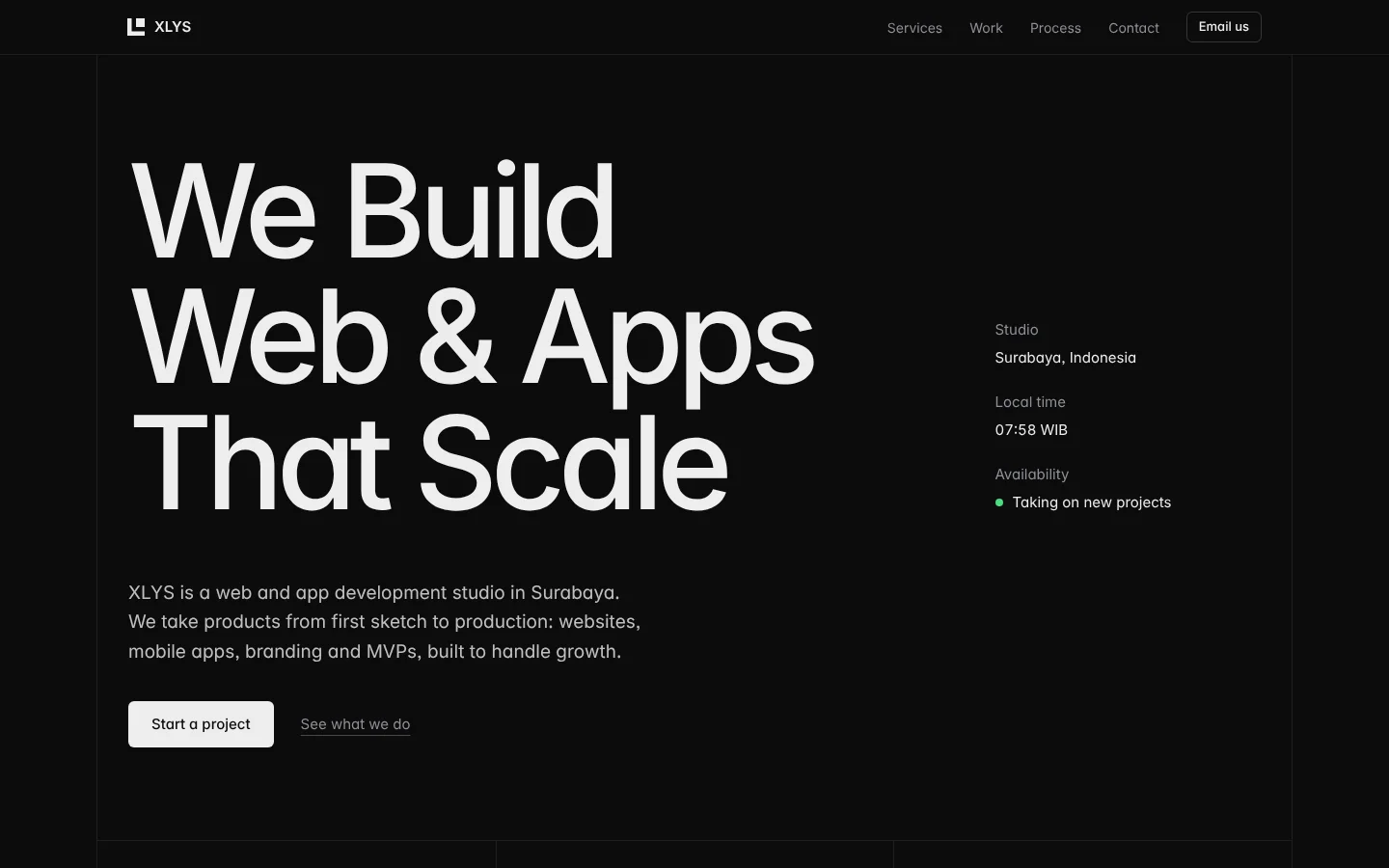 Home page of the XLYS Company website